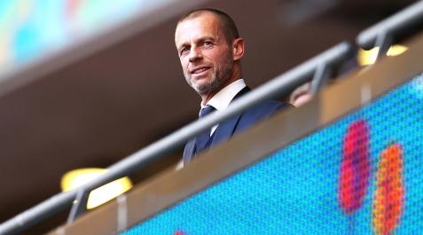 Ceferin El presidente de la UEFA, Aleksander Ceferin, en el palco de Wembley viendo el Inglaterra-Dinamarca de semifinales