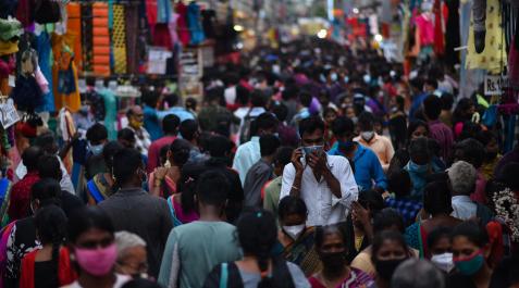 oindia Calle de Chennai, en la India