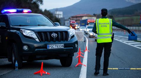 Control Guardia civil Un control de la Guardia Civil