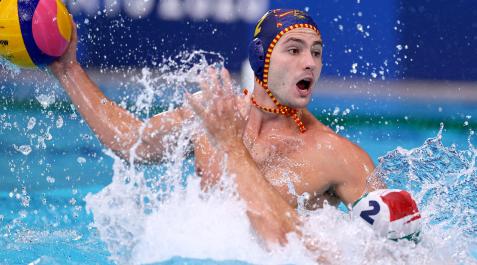 waterpolo Alberto Munárriz, durante el partido de España contra Hungría
