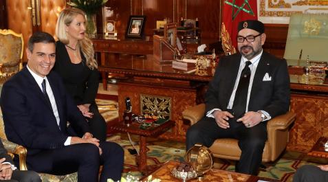 El rey Mohamed VI en una reunión con Pedro Sánchez en 2018. El rey Mohamed VI en una reunión con Pedro Sánchez en 2018.