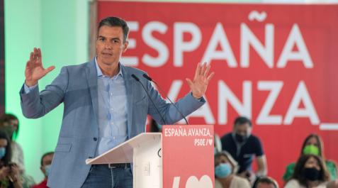 Pedro Sánchez El presidente del Gobierno, Pedro Sánchez, pronuncia un discurso durante un acto del PSOE celebrado en Jaén