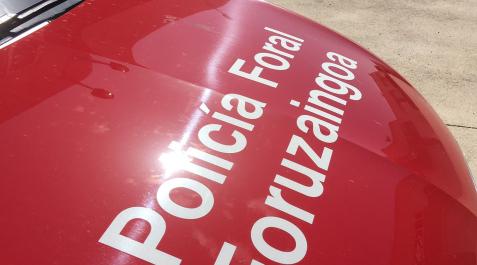 Policía Foral Agentes de la Policía Foral tuvieron que reducir al hombre en Mutilva