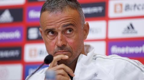 luis enrique Luis Enrique Martínez, durante la rueda de prensa en la que ha comentado las novedades de la lista