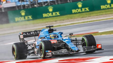 Falonso Fernando Alonso, durante los entrenamientos oficiales del GP de Turquía