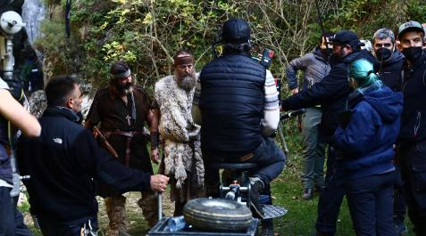 Rodaje de la película 'Irati', de Paul Urkijo, en el Pirineo 'protonavarro'