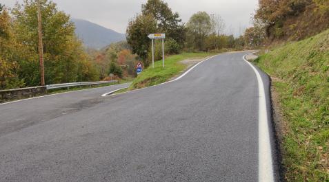 VGoni Nuevo aspecto de la NA-4351, en Igoa (Basaburua), tras los trabajos de renovación realizados