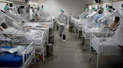 UCI de un hospital de Bérgamo (Italia) en noviembre de 2020