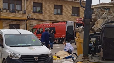 Imagen del accidente facilitada por la Policía Foral Imagen del accidente facilitada por la Policía Foral