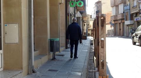 El vallado, ya instalado en las calles de San Adrián El vallado, ya instalado en las calles de San Adrián