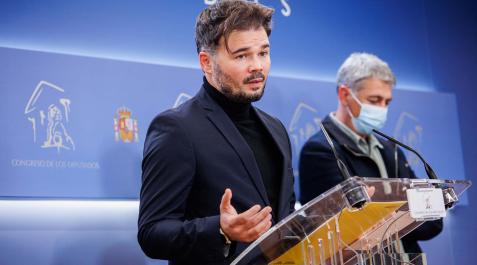 Gabriel Rufián erc El portavoz parlamentario de ERC, Gabriel Rufián, en rueda de prensa