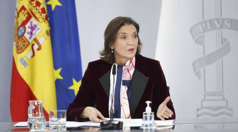reyes maroto La ministra de Industria, Comercio y Turismo, Reyes Maroto, en la comparecencia tras la reunión del Consejo de Ministros