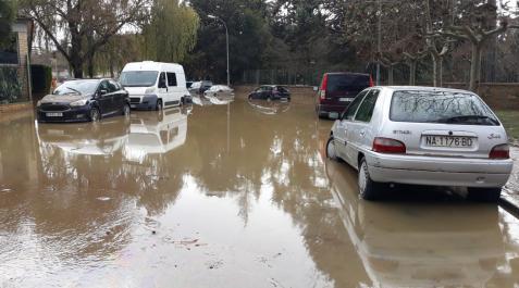 Inundaciones en Burlada Burlada, el día después de la crecida