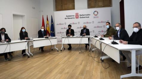 La delegación navarra en la reunión de la Comisión Negociadora del Convenio Económico La delegación navarra en la reunión de la Comisión Negociadora del Convenio Económico