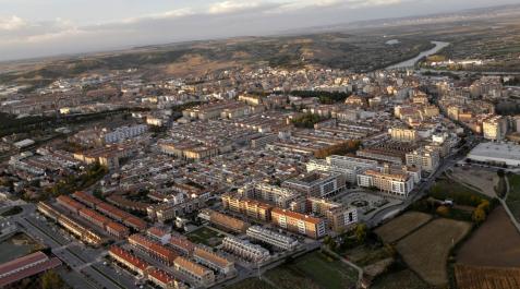 vista aérea tudela Vista aérea de Tudela, donde el Consorcio EDER tiene su sede