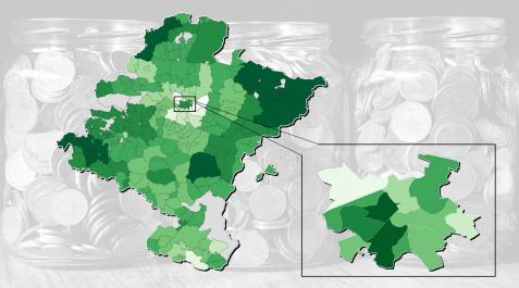 Renta en Navarra En Egüés el 78% cobra un salario… y en Iturrama casi el 40% vive de la pensión