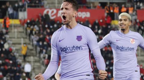 luuk de jong Luuk de Jong celebra con rabia el gol anotado ante el Mallorca
