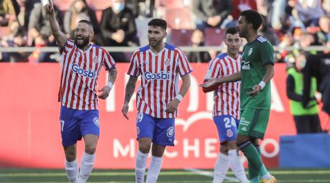 Juncà celebra el tempranero gol del Girona ante el expresivo gesto de Ramalho, que falló en la acción Juncà celebra el tempranero gol del Girona ante el expresivo gesto de Ramalho, que falló en la acción