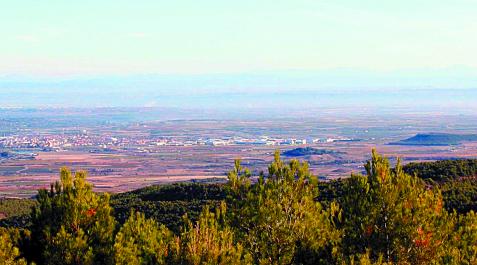 Vista panorámica que se puede contemplar desde lo alto de la Atalaya del Olmiguete de Fitero Vista panorámica que se puede contemplar desde lo alto de la Atalaya del Olmiguete de Fitero