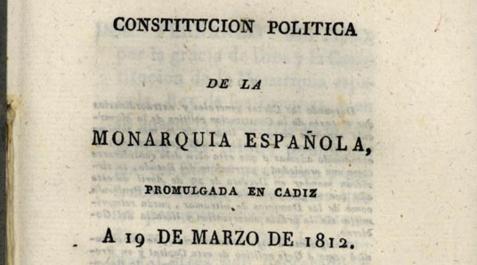 Ejemplar de la constitución de 1812 que se puede ver en la exposición del Archivo de Navarra Ejemplar de la constitución de 1812 que se puede ver en la exposición del Archivo de Navarra