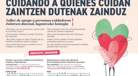 CuidandoPamplona Cartel de la iniciativa municipal 'Cuidando a quienes cuidan'