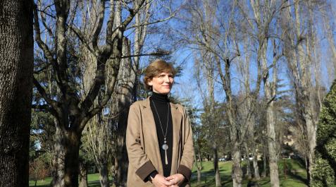 María Iraburu en el campus de la UN. Como bióloga, la apuesta sostenible es una de sus prioridades María Iraburu en el campus de la UN. Como bióloga, la apuesta sostenible es una de sus prioridades