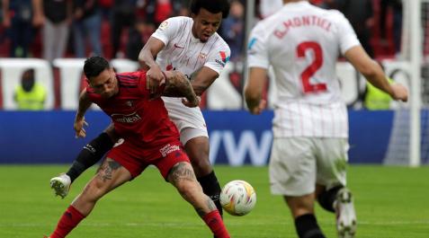 sevilla-osasuna Imagen del partido disputado por Osasuna ante el Sevilla en el Sánchez Pizjuán el pasado mes de octubre