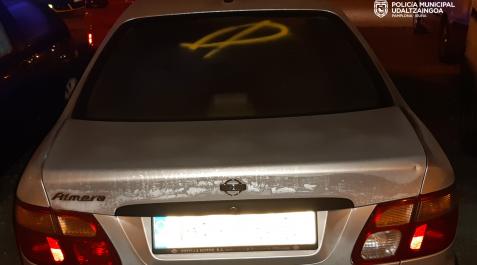 Uno de los vehículos pintados Uno de los vehículos pintados