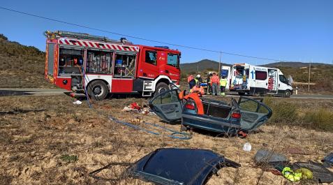 san martin La persona herida ha tenido que ser excarcelada por los bomberos