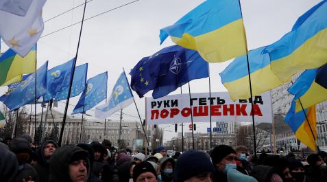 Imagen de Kiev, Ucrania este viernes Imagen de Kiev, Ucrania este viernes