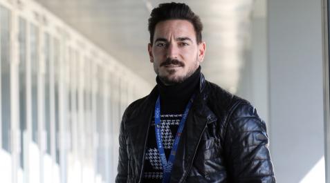 Damián Quintero, subcampeón olímpico de kárate en Tokio 2020, ayer en el Navarra Arena durante la Kárate 1 Series A Damián Quintero, subcampeón olímpico de kárate en Tokio 2020, ayer en el Navarra Arena durante la Kárate 1 Series A