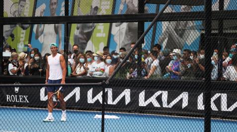 Nadal Rafa Nadal durante un entrenamiento en Melbourne