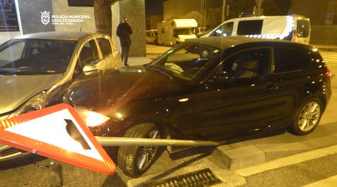 accidente Vehículo accidentado en Pamplona