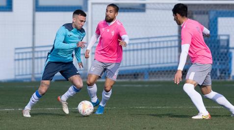 Rober Ibáñez, en uno de sus primeros entrenamientos con el Leganés antes de lesionarse Rober Ibáñez, en uno de sus primeros entrenamientos con el Leganés antes de lesionarse