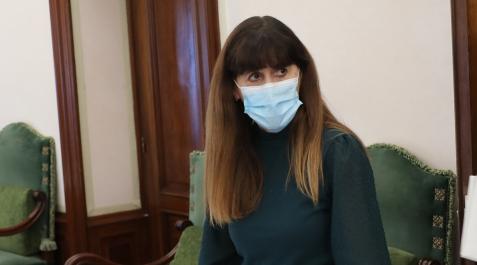 Maite Esporrín, durante el pleno de este jueves Maite Esporrín, durante el pleno de este jueves