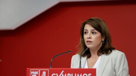 Adriana Lastra La vicesecretaria general del PSOE, Adriana Lastra, este viernes