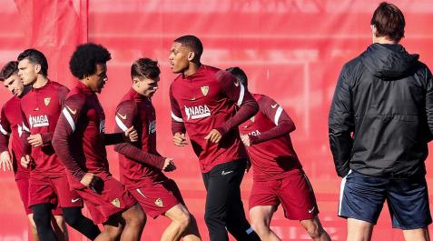 Entrenamiento del Sevilla Entrenamiento del Sevilla