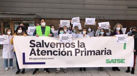 centro de salud san juan Protesta de SATSE frente al centro de salud de San Juan