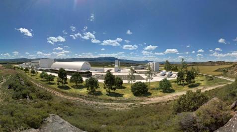 Reconstrucción en 3D de las futuras instalaciones de ‘Mina Muga’ de Geoalcali que se ubicarán en término de Sangüesa Reconstrucción en 3D de las futuras instalaciones de ‘Mina Muga’ de Geoalcali que se ubicarán en término de Sangüesa