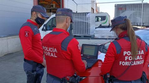 La Policía Foral se encarga de las diligencias del accidente laboral en Funes La Policía Foral se encarga de las diligencias del accidente laboral en Funes
