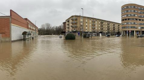 La crecida del río Ultzama anegó uno de los acceso a al núcleo urbano de Villava en las inundaciones de diciembre La crecida del río Ultzama anegó uno de los acceso a al núcleo urbano de Villava en las inundaciones de diciembre