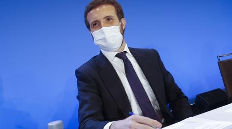 El líder del Partido Popular, Pablo Casado preside la Junta Directiva Nacional del Partido Popular este martes en Madrid El líder del Partido Popular, Pablo Casado preside la Junta Directiva Nacional del Partido Popular este martes en Madrid