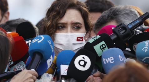 díaz ayuso La presidenta de la Comunidad de Madrid, Isabel Díaz Ayuso, atiende a los medios tras la Junta Directiva Nacional del Partido Popular