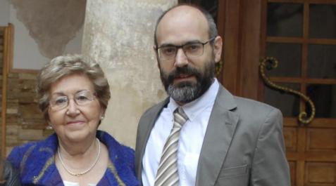 Francisco Javier Torralba, con su madre María Antonia durante una celebración familiar en la basílica de la Virgen del Puy de Estella Francisco Javier Torralba, con su madre María Antonia durante una celebración familiar en la basílica de la Virgen del Puy de Estella