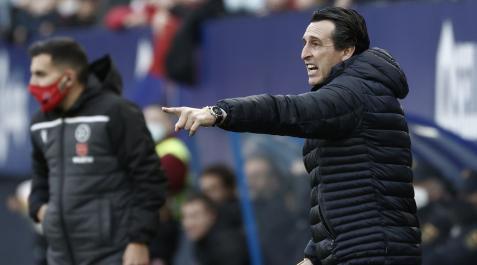 Unai Emery, en el partido contra Osasuna Unai Emery, en el partido contra Osasuna