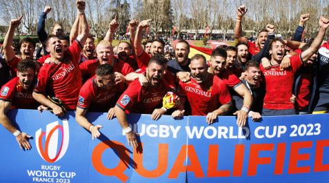 Leones Alegría entre los 'loenes' de España tras lograr la clasificación para el Mundial 2023 de rugby