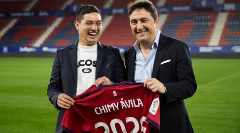 El Chimy Ávila y Braulio Vázquez, este miércoles en El Sadar El Chimy Ávila y Braulio Vázquez, este miércoles en El Sadar
