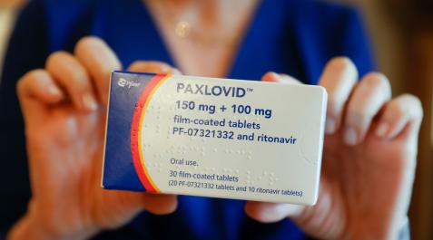 Vista del Paxlovid, el antiviral oral para tratar adultos con síntomas leves y moderados de covid-19 de la compañía Pfizer Vista del Paxlovid, el antiviral oral para tratar adultos con síntomas leves y moderados de covid-19 de la compañía Pfizer