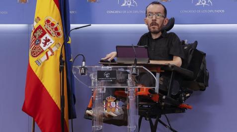 El portavoz de Unidas Podemos, Pablo Echenique El portavoz de Unidas Podemos, Pablo Echenique