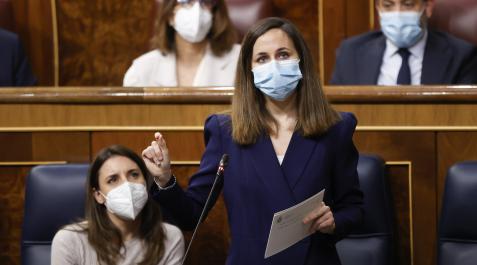 La ministra de Derechos Sociales y Agenda 2030, Ione Belarra, en una intervención en el Congreso de los Diputados La ministra de Derechos Sociales y Agenda 2030, Ione Belarra, en una intervención en el Congreso de los Diputados